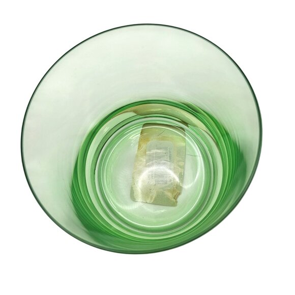 Block Emerald Double Old Fashioned Glasses Set Of 2 Discontinued Blown Glass NEW - Picture 3 of 12